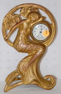 Jennings Brothers Art Nouveau Desk Clock — Antique Clocks Price Guide