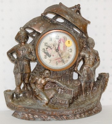 Pirate Ship Clock with Animated Dial — Antique Clocks Price Guide