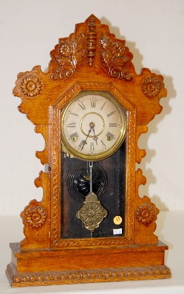 Oak Gilbert "Citizen No. 22" T &amp; S Kitchen Clock — Antique Clocks Price Guide