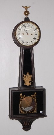 New Haven "Waring" Style T &amp; S Banjo Clock — Antique Clocks Price Guide