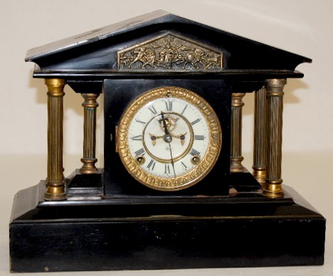 Ansonia "Loire" Iron Case Mantel Clock — Antique Clocks Price Guide