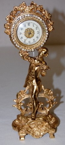 Waterbury Metal Novelty Gentleman Dresser Clock — Antique Clocks Price Guide