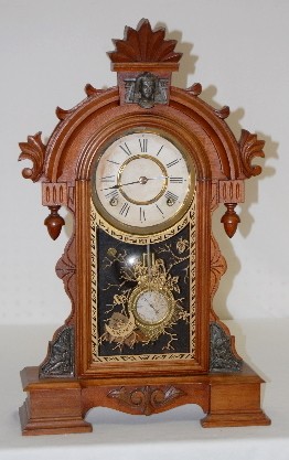 Ansonia Walnut Egyptian Head Parlor — Antique Clocks Price Guide