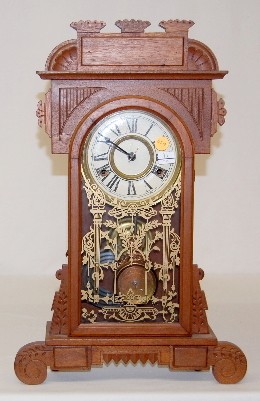 Ingraham Walnut 8 Day Mantel Clock — Antique Clocks Price Guide