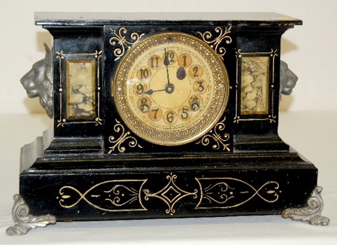 New Haven "Washington" Enameled Iron Case Clock — Antique Clocks Price Guide