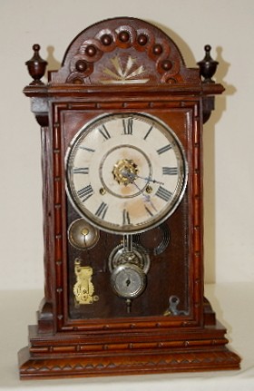 Waterbury Walnut "Albany" Parlor Clock — Antique Clocks Price Guide