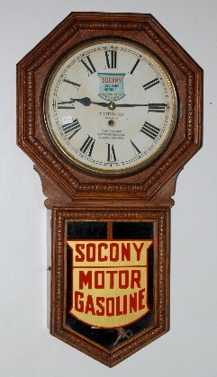 Waterbury Oak "Heron" Advertising Wall Clock — Antique Clocks Price Guide