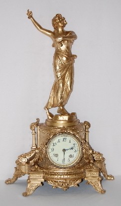 Ansonia "Olympia &amp; Castanet Player" Statue Clock — Antique Clocks Price Guide