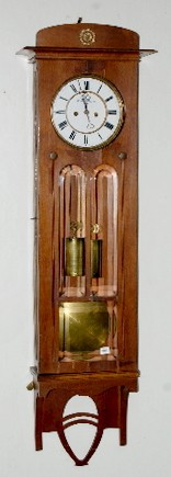 2 Wt. Leaded Glass Vienna Regulator Clock — Antique Clocks Price Guide