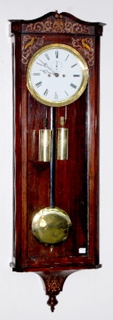 2 Wt. Inlaid Vienna Regulator Clock — Antique Clocks Price Guide