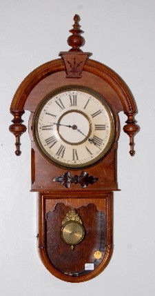 Gilbert Carved Tear Drop Wall Regulator Clock — Antique Clocks Price Guide