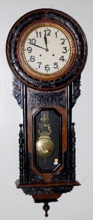 Japanese Carved Wood Hanging Clock — Antique Clocks Price Guide