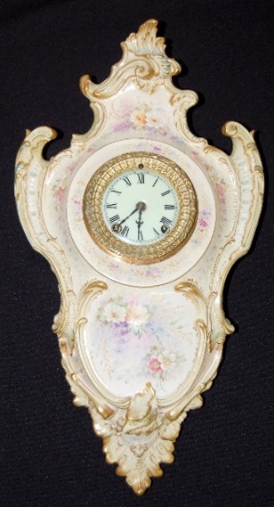 Royal Bonn #3 Hanging China Clock with Eagle — Antique Clocks Price Guide
