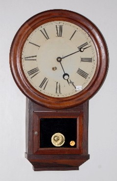 Atkins Rosewood Round Top Wall Clock — Antique Clocks Price Guide