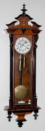 2 Wt. Ebonized Carved Vienna Regulator Clock — Antique Clocks Price Guide