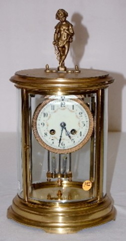 L. Marti French Cupid Crystal Regulator Clock — Antique Clocks Price Guide