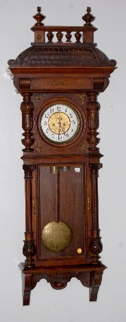 2 Weight Carved and Engraved Regulator Clock — Antique Clocks Price Guide