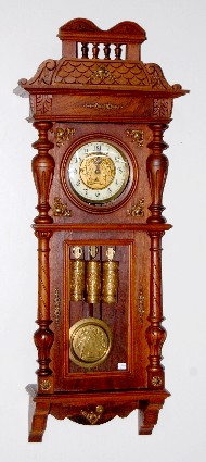 Gustav Becker Ornate Engraved 3wt Vienna Clock — Antique Clocks Price Guide