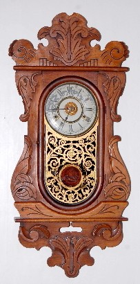 New Haven Oak "Vandal" T &amp; S Wall Clock — Antique Clocks Price Guide
