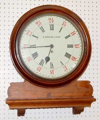 S. Guilliam &amp; Sons Single Fusee Wall Clock — Antique Clocks Price Guide