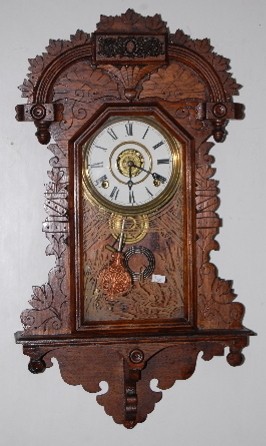 Ingraham Oak Hanging Kitchen Clock — Antique Clocks Price Guide