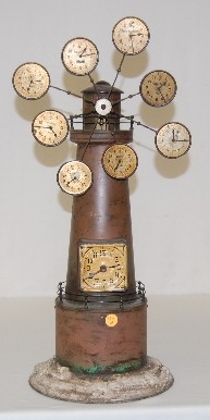 9 Time Zone Lighthouse Clock — Antique Clocks Price Guide