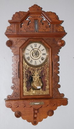 Ingraham Walnut Hanging Kitchen Clock — Antique Clocks Price Guide