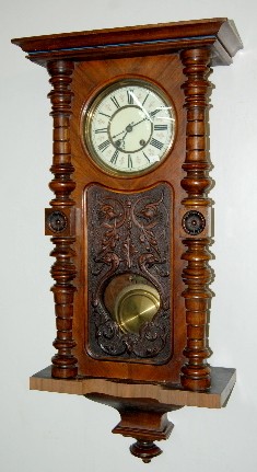 Muller &amp; Co. Dolphin Carved German Wall Clock — Antique Clocks Price Guide
