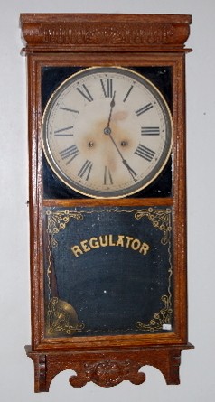 Ingraham Oak "Western Union" Regulator Clock — Antique Clocks Price Guide