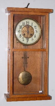 German Oak Wall Regulator Clock — Antique Clocks Price Guide