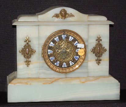 Ansonia White Onyx "Pinehill" Mantel Clock — Antique Clocks Price Guide