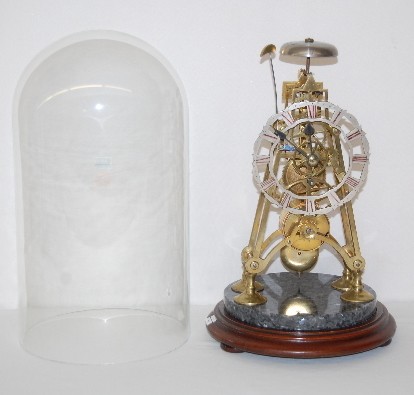 Bell Striking Fusee Skeleton Clock with Dome — Antique Clocks Price Guide