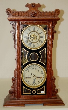 Waterbury Calendar No. 44 Clock, Walnut — Antique Clocks Price Guide