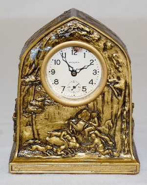 Ansonia Boar Hunting Metal Novelety Clock Bank — Antique Clocks Price Guide