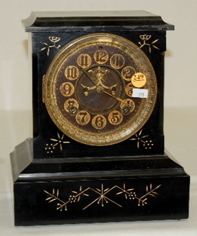 Ansonia "Lisbon" Enameled Iron Case Mantel Clock — Antique Clocks Price Guide