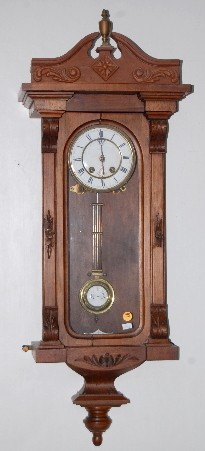 Lenzkirch Carved German RA Wall Clock — Antique Clocks Price Guide