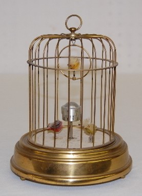 Rensie Germany Musical Alarm Bird Cage Clock — Antique Clocks Price Guide