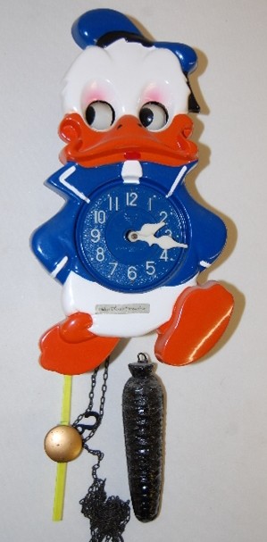 Walt Disney Prod. Animated Donald Duck Clock — Antique Clocks Price Guide