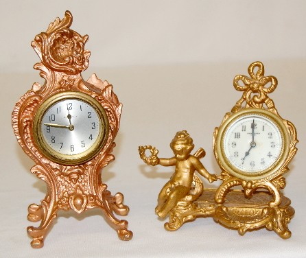 2 New Haven Metal Novelty Clocks — Antique Clocks Price Guide