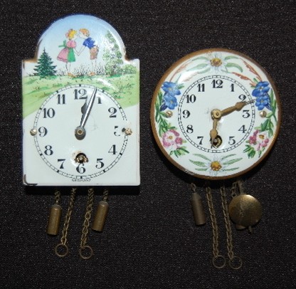 2 Enamel Decorated Pendulette Clocks — Antique Clocks Price Guide