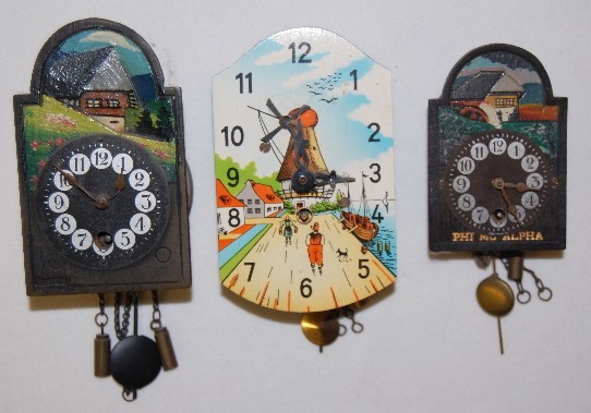 3 Germany Scenic Pendulette Clocks — Antique Clocks Price Guide
