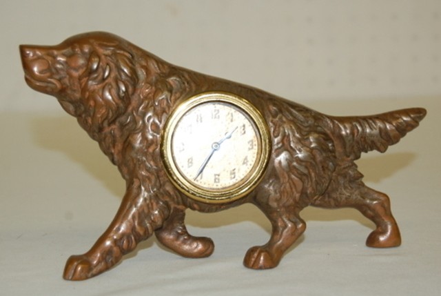 U.S.A. Metal Dog Novelty Clock — Antique Clocks Price Guide