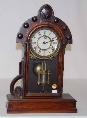 Walnut Carved Kitchen Clock — Antique Clocks Price Guide
