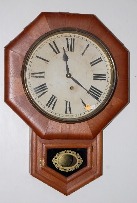 Ansonia Octagon Drop Schoolhouse Clock — Antique Clocks Price Guide