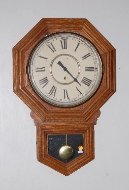 Sessions Oak Octagon Drop Clock — Antique Clocks Price Guide