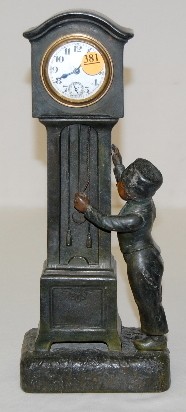 Duverdrey &amp; Bloquel Figural Alarm Clock — Antique Clocks Price Guide