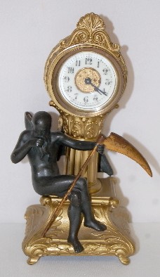 Ansonia "Father Time" Figural Metal Clock — Antique Clocks Price Guide
