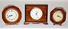 3 Seth Thomas and U.S.A. Wooden Desk Clocks