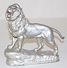 Metal Clock Statue, Lion, Signed C. VALTON