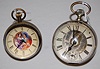 2 Paperweight Desk Clocks